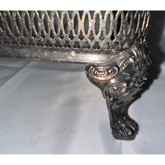 Vintage Silver Plated Footed Casserole Dish Holder Serving Tray 14.5 x 9.5 in - Picture 2 of 10